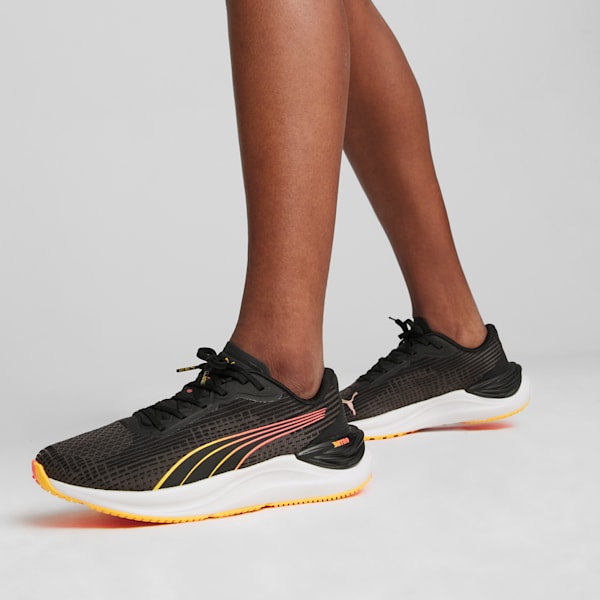 Tenis de running para mujer Electrify NITRO™ 3, PUMA Black-Sun Stream-Sunset Glow, extralarge