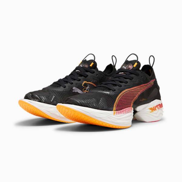 メンズ FAST-R ニトロ エリート 2 FF ランニングシューズ, PUMA Black-Sun Stream-Sunset Glow, extralarge-JPN