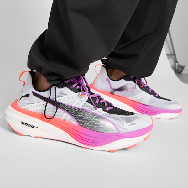 Tenis de running para hombre Elite Trail Deviate NITRO™, PUMA White-Glowing Red-Pure Magenta, extralarge