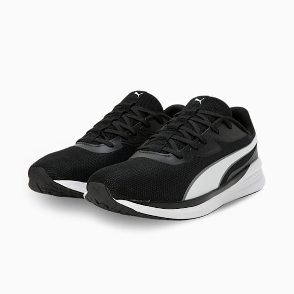Night Runner V3 Unisex Running Shoes, PUMA Black-PUMA White, extralarge-IND