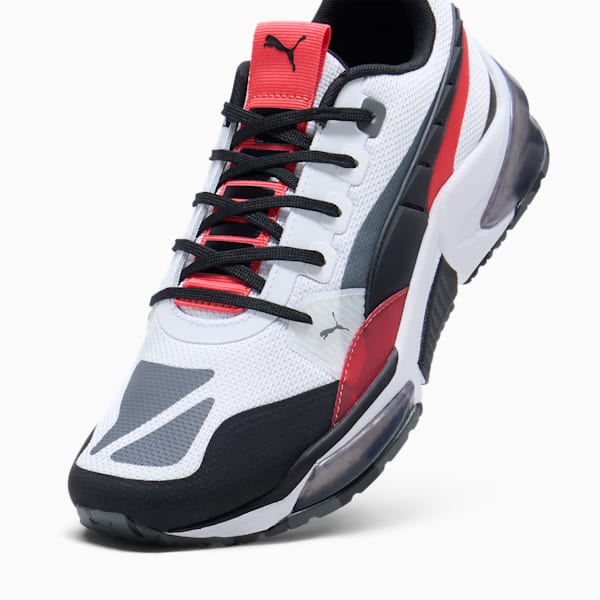 Tenis LQDCELL Optic Evo para hombre, PUMA White-PUMA Black-Active Red, extralarge