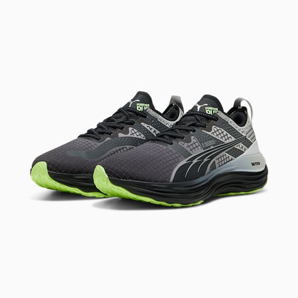 Chaussures de course à pied hydrofuges ForeverRun NITRO™ Homme, PUMA Black-Glacial Gray-Fizzy Apple, extralarge