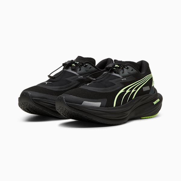 Tenis running Deviate NITRO™ 3 WTR+ para mujer, Galactic Gray-PUMA Black-Fizzy Apple, extralarge