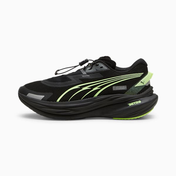 Deviate NITRO™ 3 Winterized Women's Running Shoes, Galactic Gray-PUMA Black-Fizzy Apple, extralarge