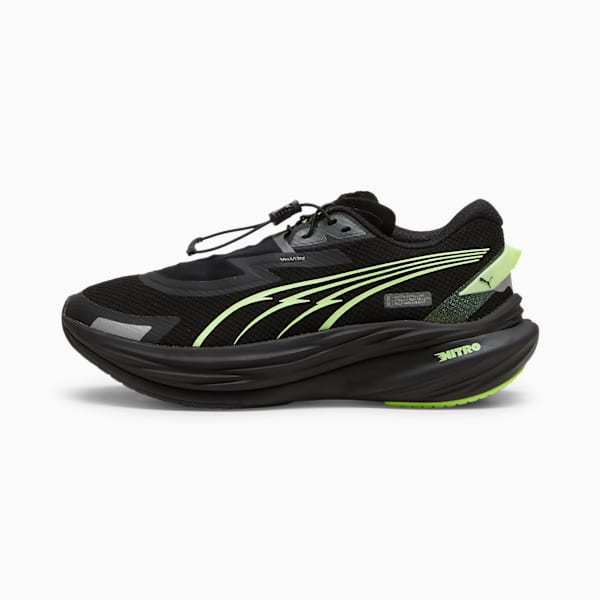 Tenis running Deviate NITRO™ 3 WTR+ para mujer, Galactic Gray-PUMA Black-Fizzy Apple, extralarge