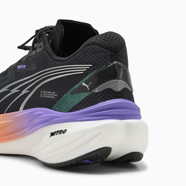 Tenis running Deviate NITRO™ 3 WTR+ para mujer, PUMA Black-Dark Amethyst, extralarge