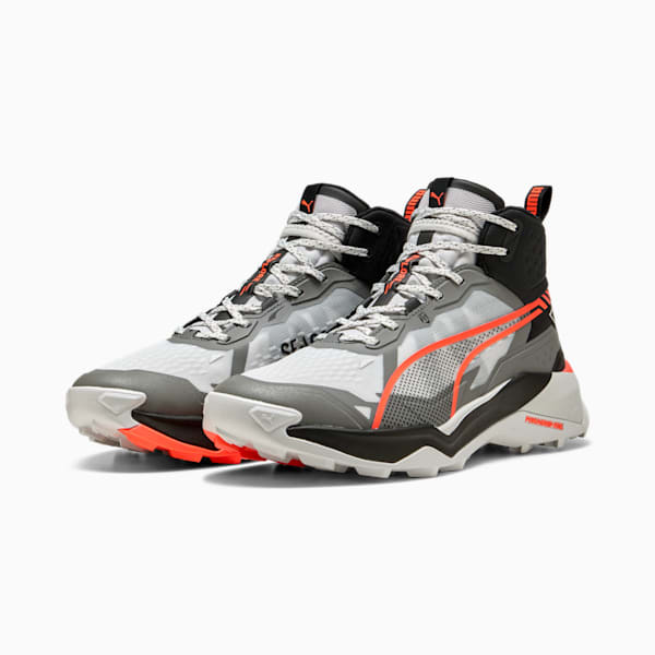 Tenis de senderismo Hombre Explore NITRO™ 2 Mid, Feather Gray-Cast Iron-Glowing Red, extralarge