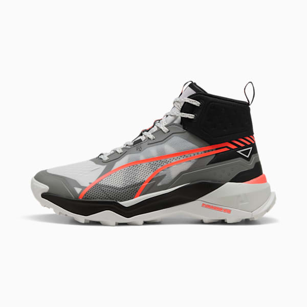 Tenis de senderismo Hombre Explore NITRO™ 2 Mid, Feather Gray-Cast Iron-Glowing Red, extralarge