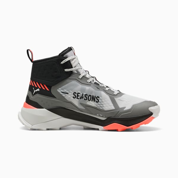 Tenis de senderismo Hombre Explore NITRO™ 2 Mid, Feather Gray-Cast Iron-Glowing Red, extralarge