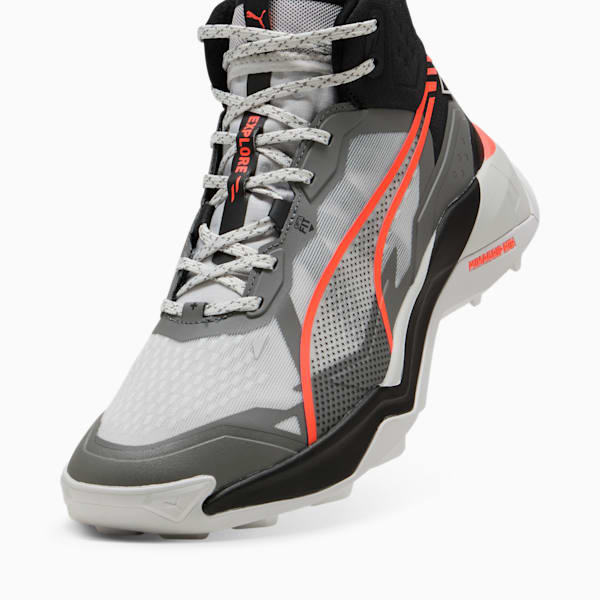 Tenis de senderismo Hombre Explore NITRO™ 2 Mid, Feather Gray-Cast Iron-Glowing Red, extralarge