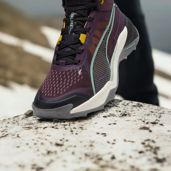 SEASONS Explore NITRO™ 2 Women's Mid Hiking Shoes, Midnight Plum-Green Fog-PUMA Black, extralarge