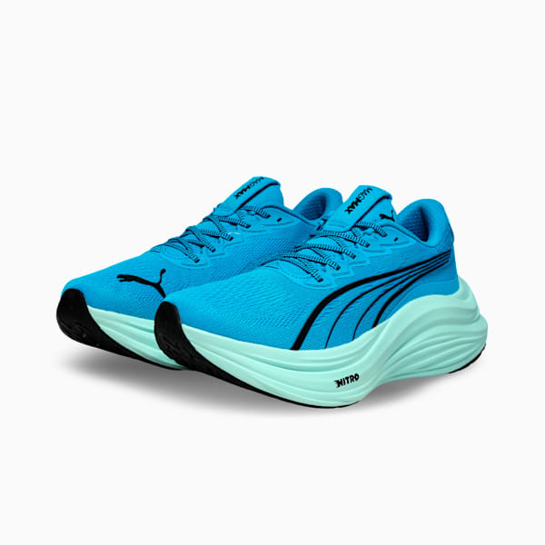 MagMax NITRO™ Men's Maximum Cushioning Running Shoes, Speed Blue-Mint Melt, extralarge-IND