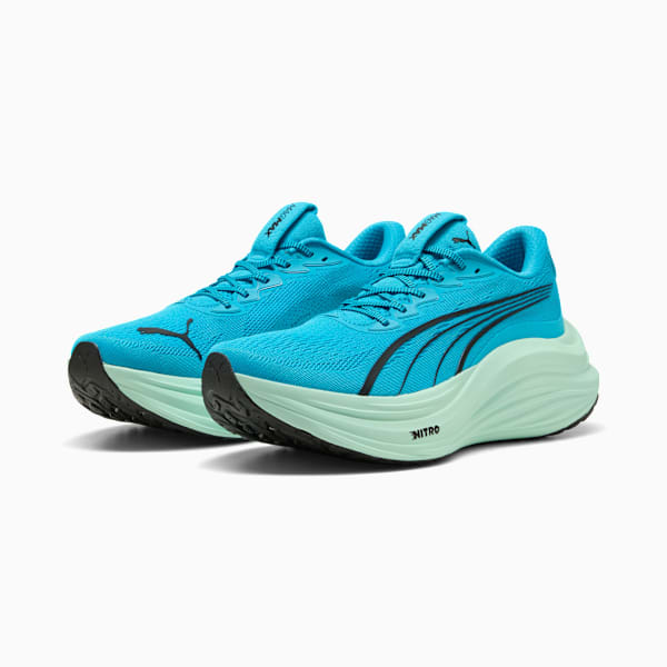 Tenis de correr MagMax NITRO para hombre, Speed Blue-Mint Melt, extralarge