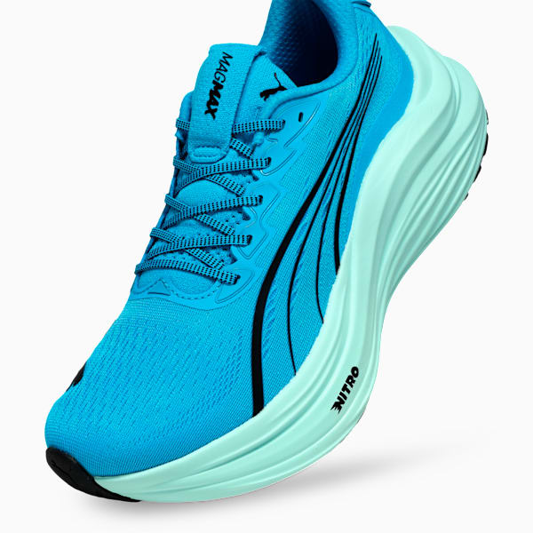 MagMax NITRO™ Men's Maximum Cushioning Running Shoes, Speed Blue-Mint Melt, extralarge-IND