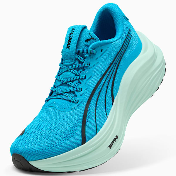 Tenis de correr MagMax NITRO para hombre, Speed Blue-Mint Melt, extralarge