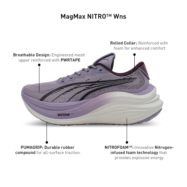 MagMax NITRO™ Women's Running Shoes, Pale Plum-Midnight Plum, extralarge-IND