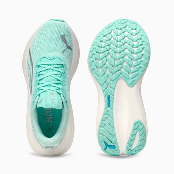 MagMax NITRO™ Women's Maximum Cushioning Running Shoes, Mint Melt-Speed Blue, extralarge-IND