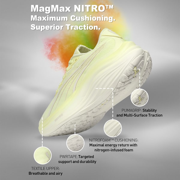 MagMax NITRO™ Women's Maximum Cushioning Running Shoes, Gold Moon, extralarge-IND
