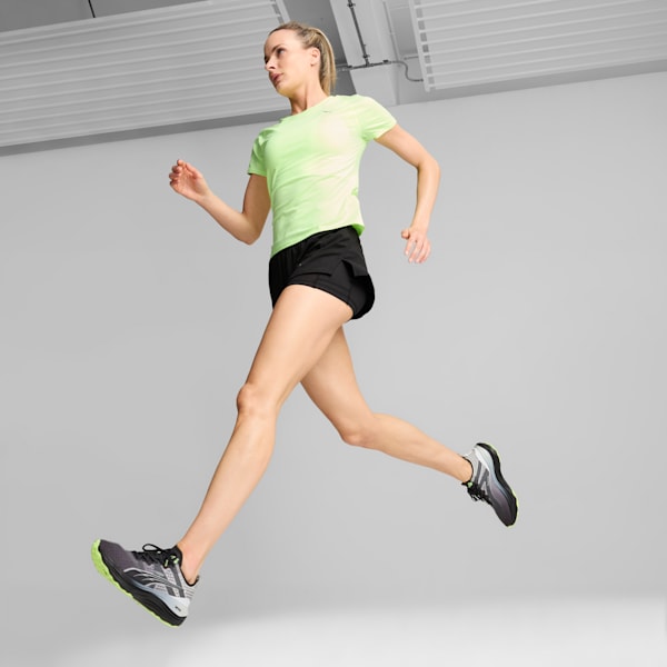 Tenis para correr ForeverRun NITRO™ repelentes al agua para mujer, PUMA Black-Glacial Gray-Fizzy Apple, extralarge