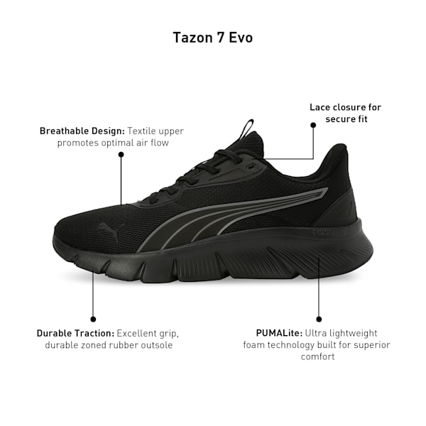 FlexFocus Lite ModernRunning Shoes, PUMA Black-Cool Dark Gray, extralarge-IND