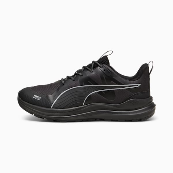 Zapatos para correr unisex Reflect Lite Trail PTX, PUMA Black-PUMA Silver-Cool Dark Gray, extralarge