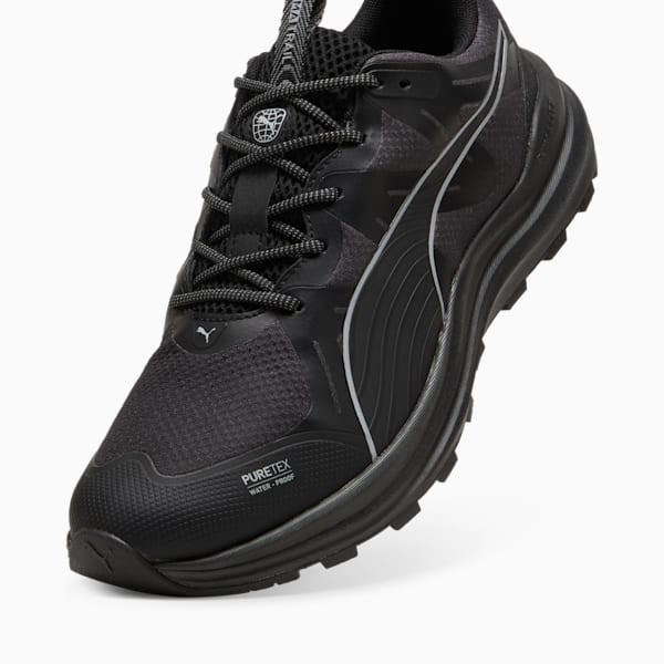 Zapatos para correr unisex Reflect Lite Trail PTX, PUMA Black-PUMA Silver-Cool Dark Gray, extralarge