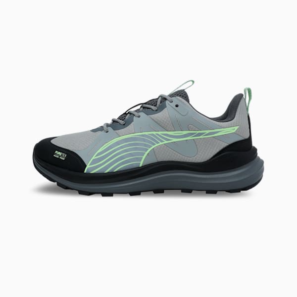 Reflect Lite Trail PTX Unisex Running Shoes, Smokey Gray-PUMA Black-Fizzy Apple, extralarge-IND