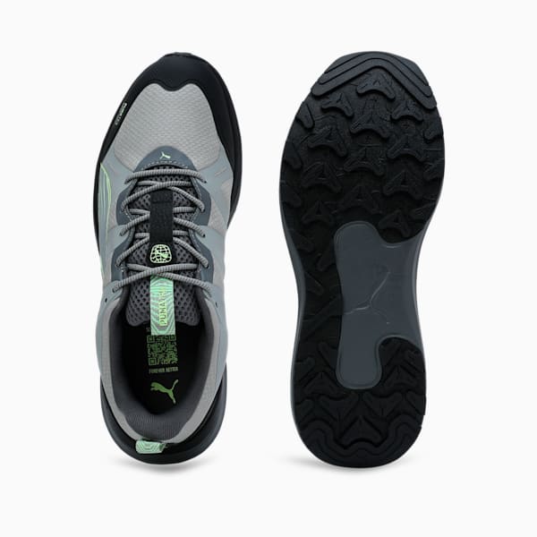 Reflect Lite Trail PTX Unisex Running Shoes, Smokey Gray-PUMA Black-Fizzy Apple, extralarge-IND