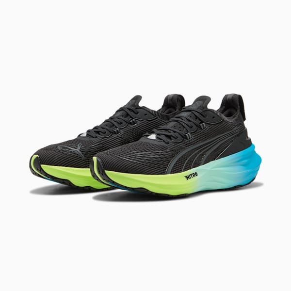 Tenis de running ForeverRun NITRO™ 2 para hombre, PUMA Black-Fizzy Light-Speed Blue, extralarge