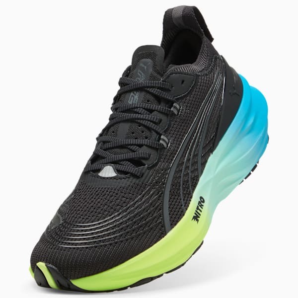 Tenis de running ForeverRun NITRO™ 2 para hombre, PUMA Black-Fizzy Light-Speed Blue, extralarge