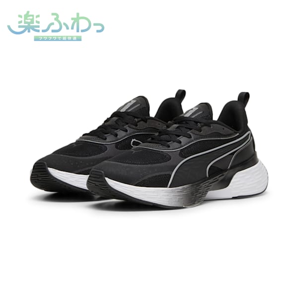 ユニセックス ソフトライド スウェイ チェイス ランニングシューズ, PUMA Black-PUMA White-Flat Dark Gray, extralarge-JPN