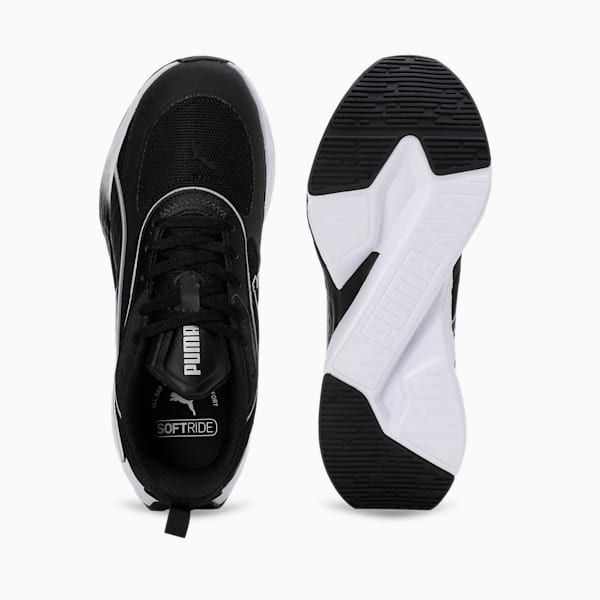 SOFTRIDE Sway Chase Running Shoes, PUMA Black-PUMA White-Flat Dark Gray, extralarge-IND