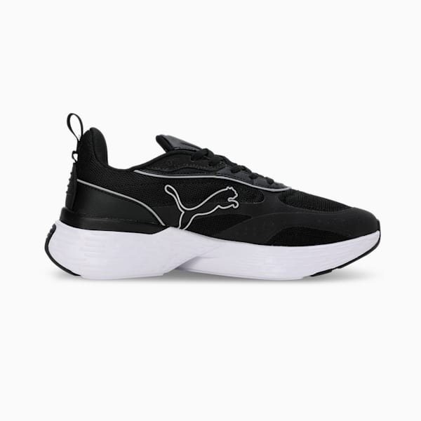 SOFTRIDE Sway Chase Running Shoes, PUMA Black-PUMA White-Flat Dark Gray, extralarge-IND