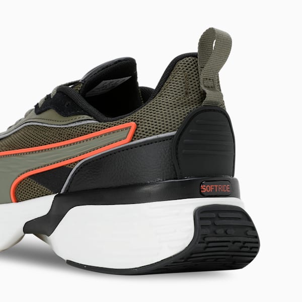 SOFTRIDE Sway Chase Running Shoes, Dark Olive-Flame Flicker, extralarge-IND