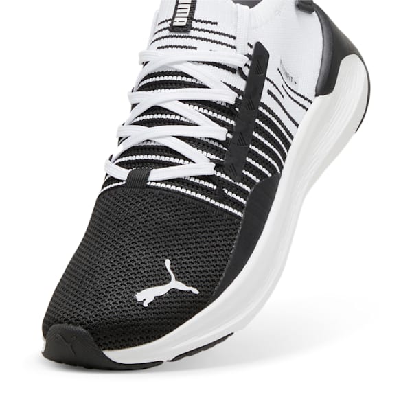 ユニセックス ソフトライド シンメトリー フュージョン ランニングシューズ, PUMA Black-Cool Dark Gray-PUMA White, extralarge-JPN