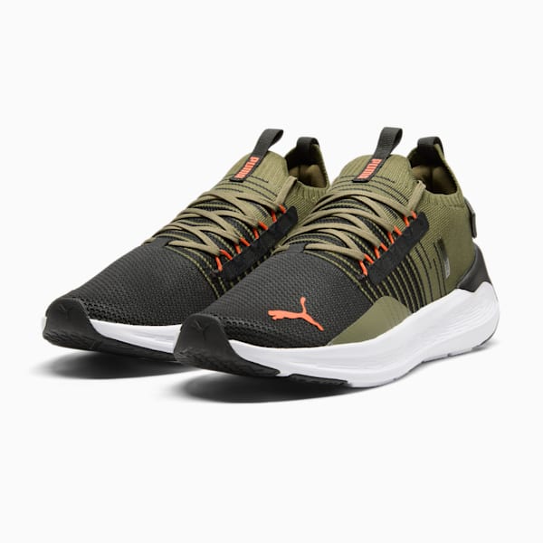 Chaussures de course à pied SOFTRIDE Symmetry Fuzion Homme, PUMA Olive-PUMA Black-Flame Flicker, extralarge