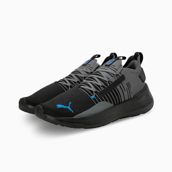 SOFTRIDE Symmetry Fuzion Running Shoes, PUMA Black-Cool Dark Gray-PUMA Team Royal, extralarge-IND