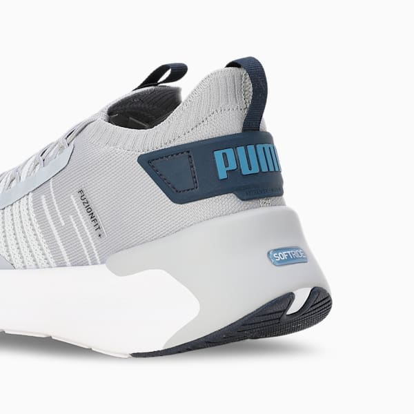 SOFTRIDE Symmetry Fuzion Running Shoes, Gray Fog-Silver Mist-Blue Horizon, extralarge-IND