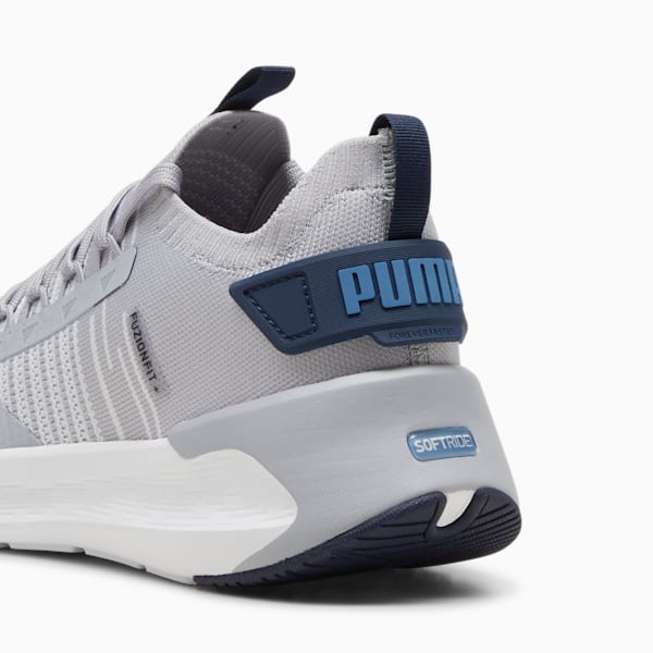 Chaussures de course à pied SOFTRIDE Symmetry Fuzion Homme, Gray Fog-Silver Mist-Blue Horizon, extralarge