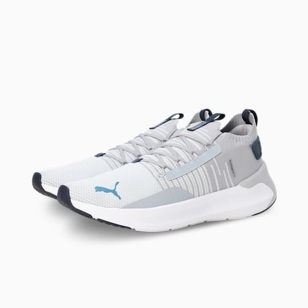 SOFTRIDE Symmetry Fuzion Running Shoes, Gray Fog-Silver Mist-Blue Horizon, extralarge-IND