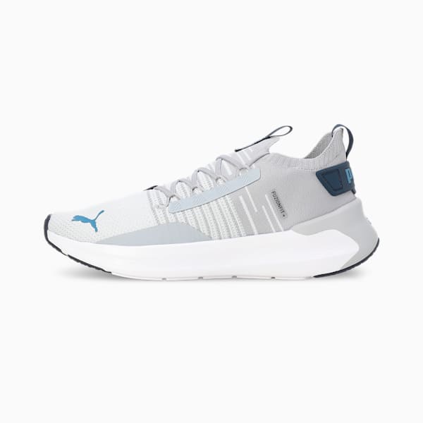 SOFTRIDE Symmetry Fuzion Running Shoes, Gray Fog-Silver Mist-Blue Horizon, extralarge-IND
