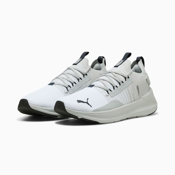 Chaussures de course à pied SOFTRIDE Symmetry Fuzion Homme, PUMA White-Cool Light Gray-PUMA Navy, extralarge