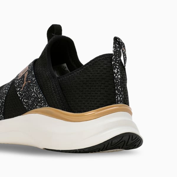 SOFTRIDE Harmony Slip Leo Women's Running Shoes, PUMA Black-Warm White-Alpine Snow, extralarge-IND