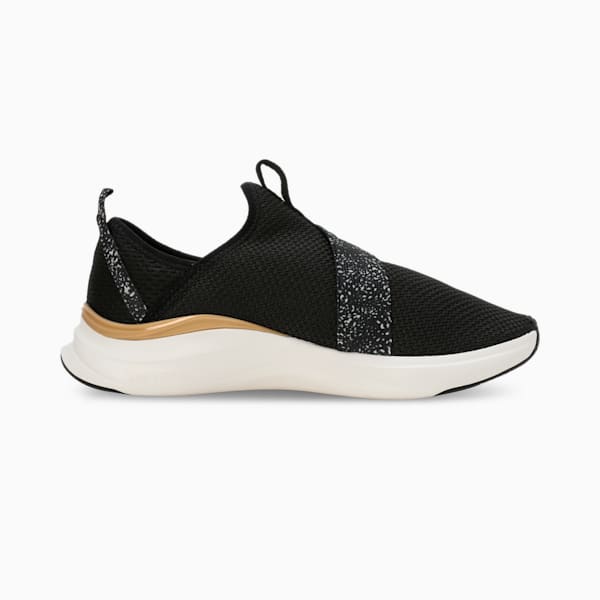 SOFTRIDE Harmony Slip Leo Women's Running Shoes, PUMA Black-Warm White-Alpine Snow, extralarge-IND