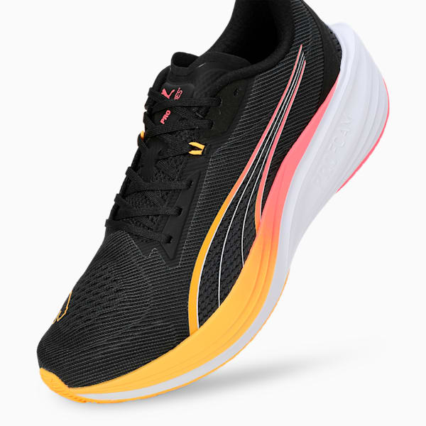 Darter Pro Running Shoes, PUMA Black-Sun Stream, extralarge-IND