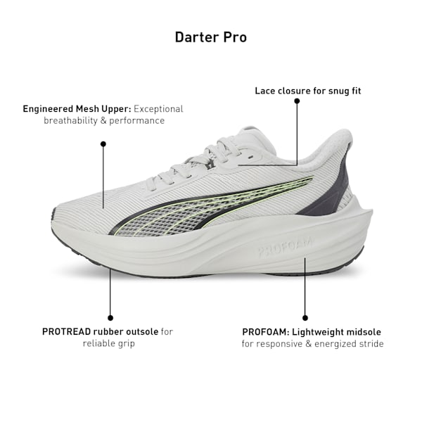 Darter Pro Running Shoes, Glacial Gray-Galactic Gray, extralarge-IND