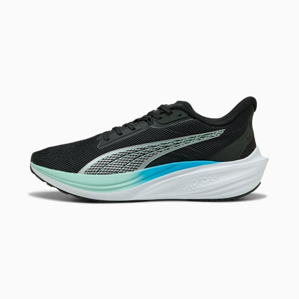 Darter Pro Running Shoes, PUMA Black-PUMA Silver-Mint Melt-Speed Blue, extralarge-GBR
