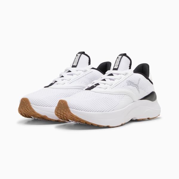 Softride Mayve Women's Road Running Shoes, PUMA White-PUMA Black-PUMA Silver, extralarge