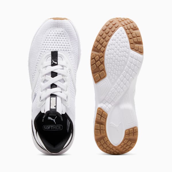 Softride Mayve Women's Road Running Shoes, PUMA White-PUMA Black-PUMA Silver, extralarge