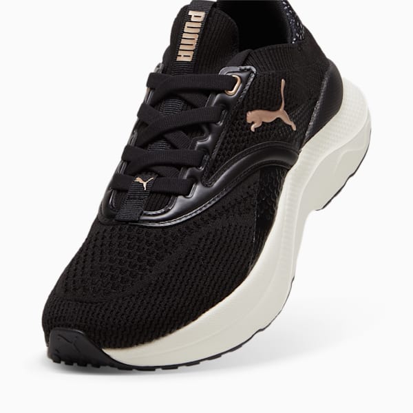 SOFTRIDE Mayve Leopard Running Shoes Women, PUMA Black-Warm White-PUMA Gold, extralarge